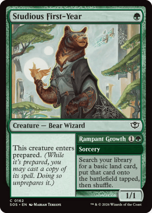 MTG-SOS-162 Studious First-Year // Rampant Growth
