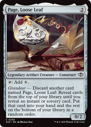 MTG-SOS-250 Page, Loose Leaf