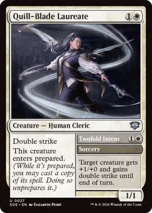 MTG-SOS-27 Quill-Blade Laureate // Twofold Intent