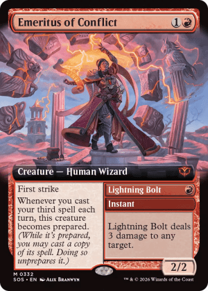 MTG-SOS-332 Emeritus of Conflict // Lightning Bolt